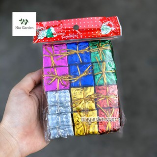 Phụ kiện hộp quà giáng sinh trang trí tiểu cảnh, cây thông