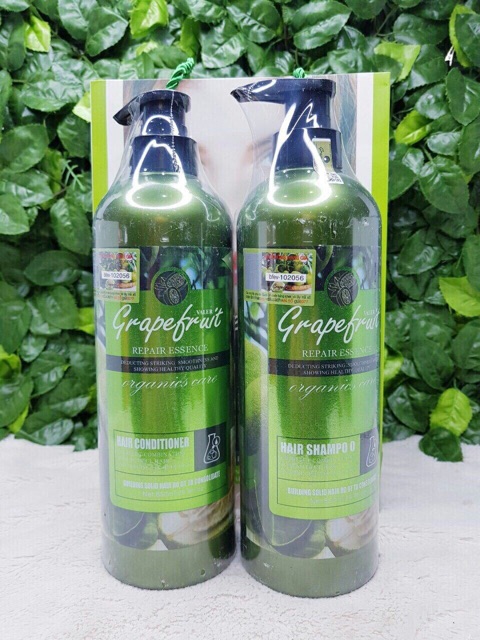 Bộ Dầu Gội và Xả BƯỞI — GRAPEFRUIT Repair Esence Organic Shampoo &amp; Conditioner 850ml x 2 chai