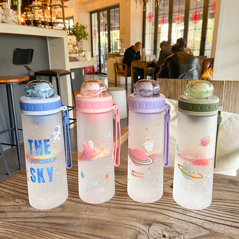 BÌNH NƯỚC THỂ THAO, đi học, quà tặng tiểu hành tinh, vũ trụ dễ thương, 460ml - CÓ SẴN