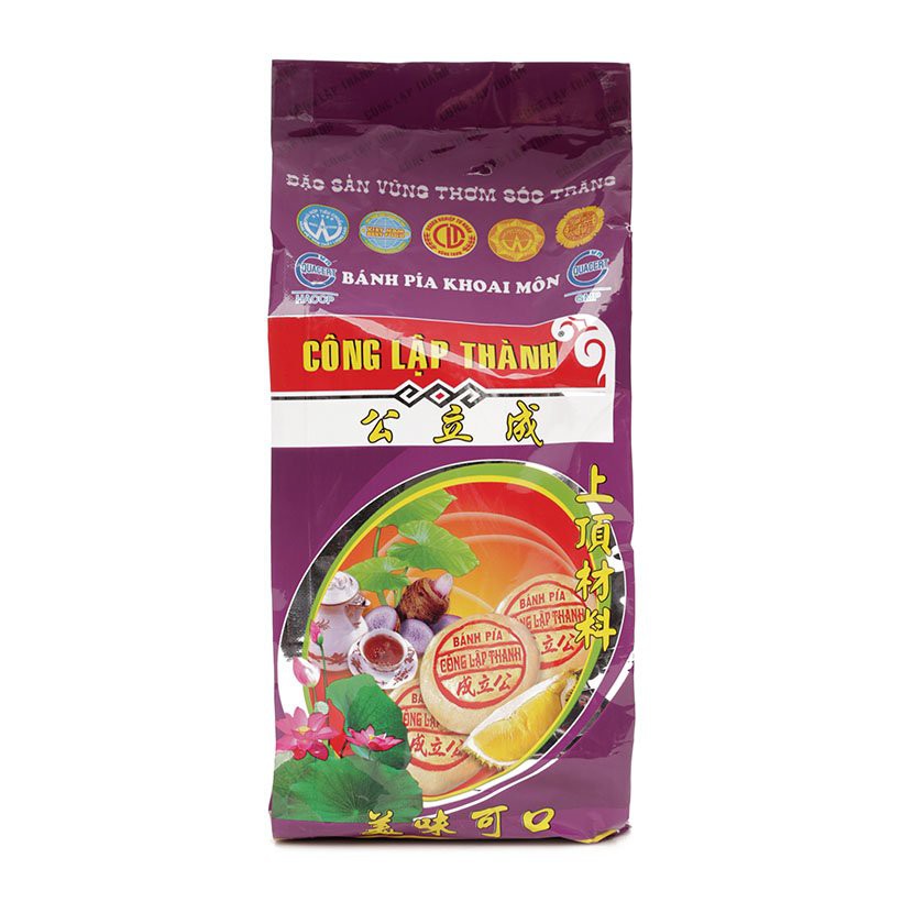 Bánh Pía Sóc Trăng Khoai Môn Sầu Riêng Trứng Muối (350g/1 Gói) Rất Thích Hợp Làm Quà