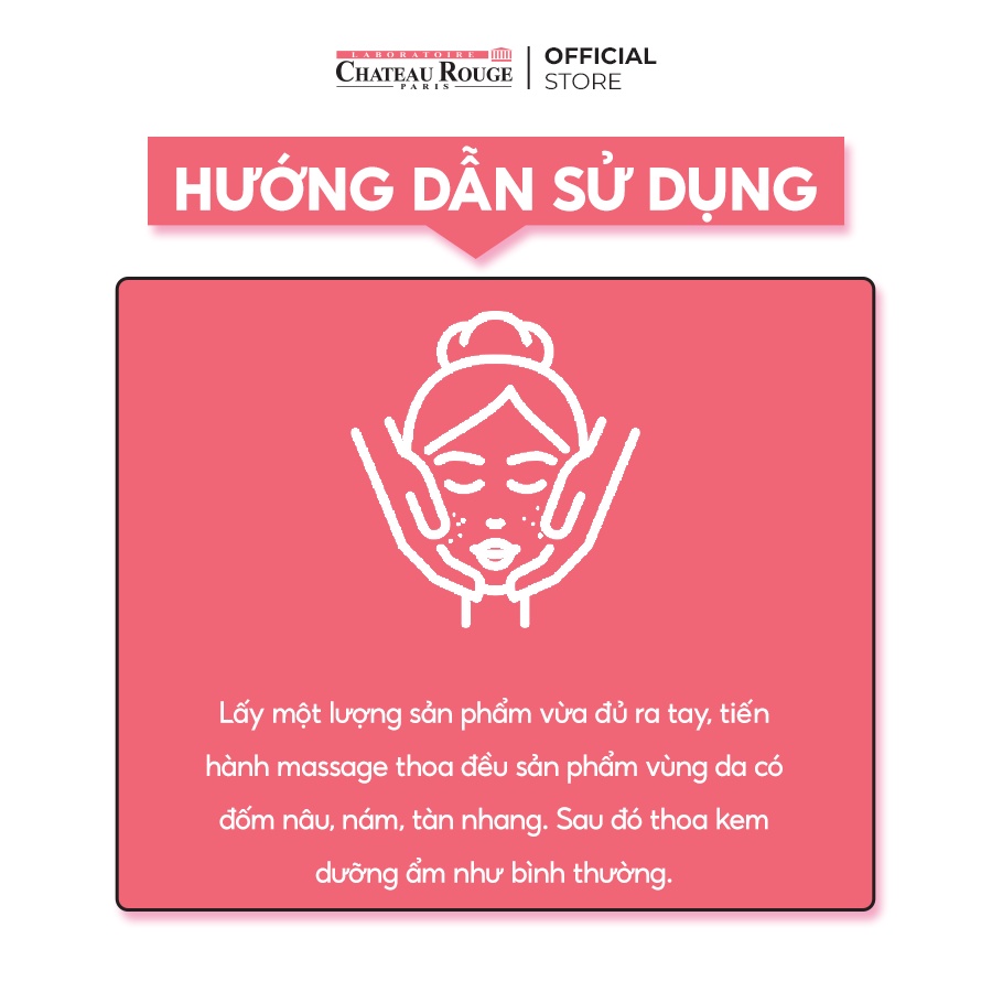 Combo Serum Giảm Nám Tàn Nhang Và Kem Dưỡng Đồng Đều Màu Da Chateau Rouge