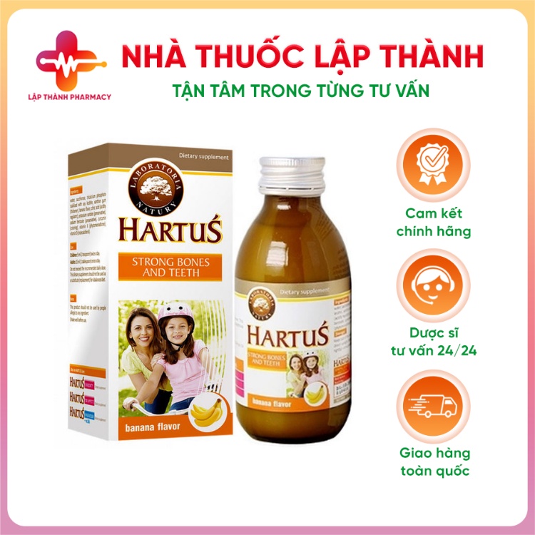 Hartus canxi - Bổ Sung Canxi, Vitamin D3, Vitamin K, canxi cho bé (Chai 150ml) nhập khẩu Ba Lan [HÀNG CHÍNH HÃNG]