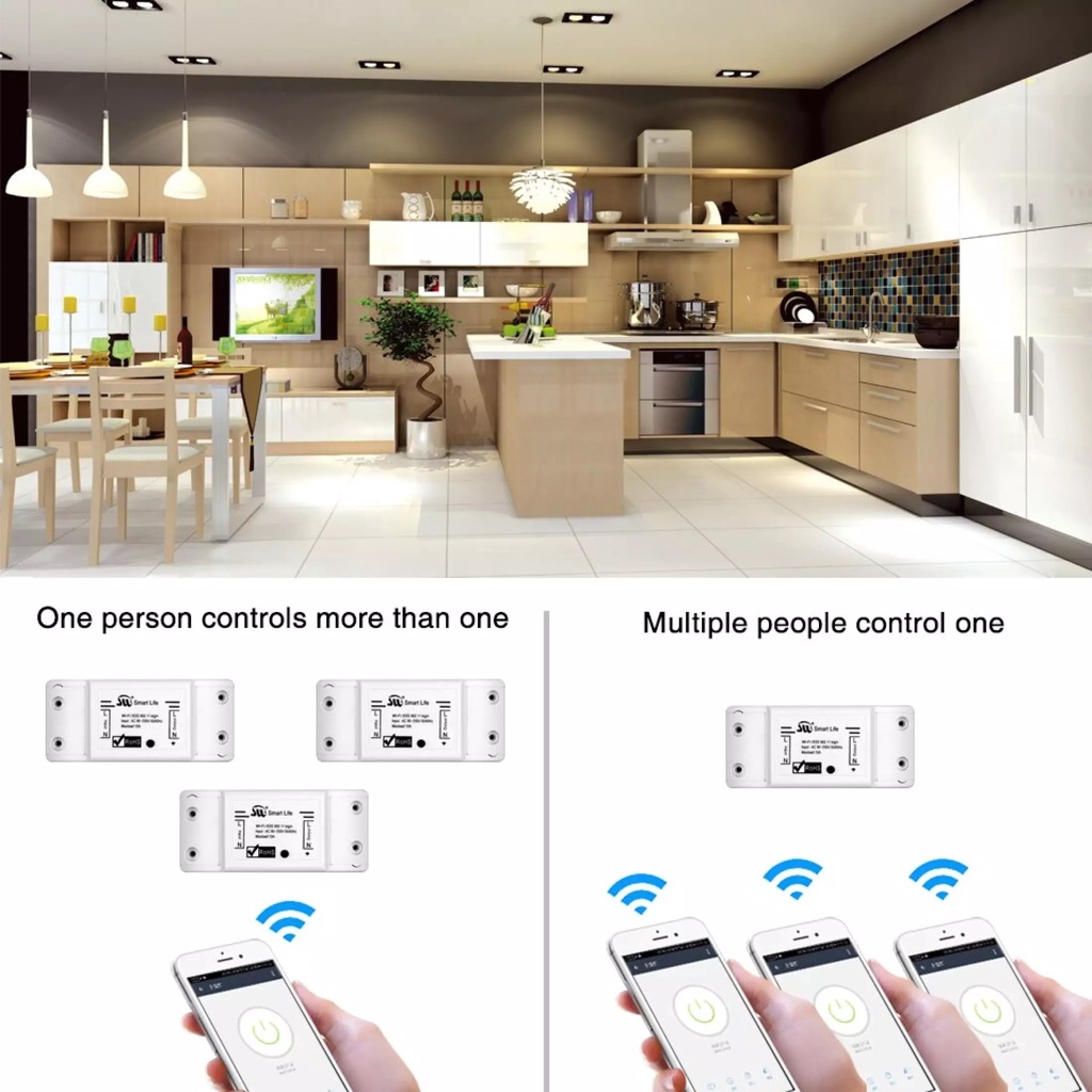 Công tắc hẹn giờ wifi Moes (app Smart Life hoặc Tuya Smart) hẹn giờ tự động bằng 3G/ wifi