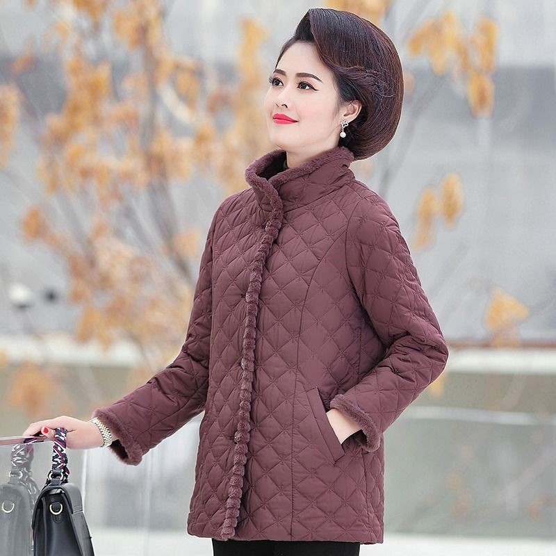 Áo Khoác Phao Cotton Thời Trang Mùa Đông 2020 Cho Phụ Nữ Trung Niên