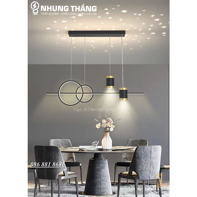 Đèn Thả 4 Bóng DGT-1500 Hiệu Ứng Ngôi Sao - 3 Chế Độ Ánh Sáng - Decor Trang Trí Phòng Ăn,Phòng Khách Sang Trọng Cao Cấp
