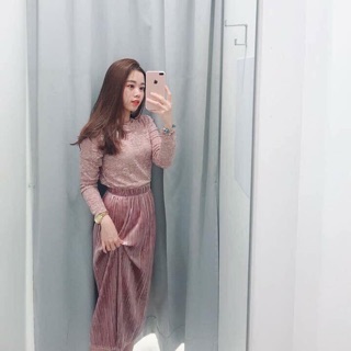 Chân váy nhung