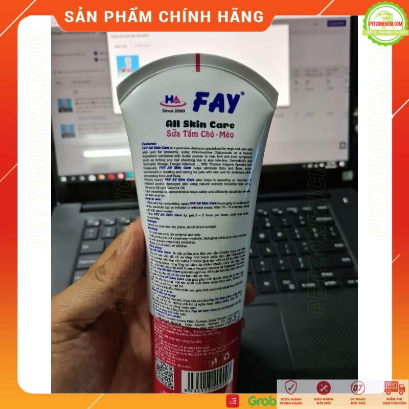 Sữa tắm Fay All skin care 6in1 290ml 💥FREESHIP💥các bệnh ngoài da ve,ghẻ, nấm, ngứa, xà mâu, viêm da, rụng lông chó mèo