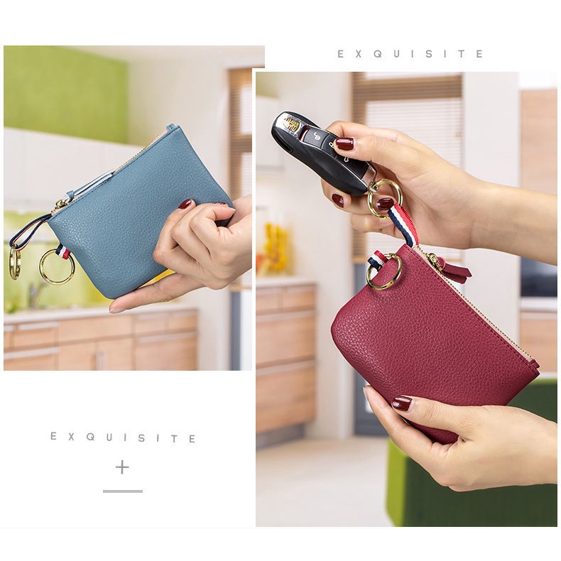 Ví Đựng Tiền Xu Đa Năng Bằng Chất Liệu Da Thật Dành Cho Nam Và Nữ