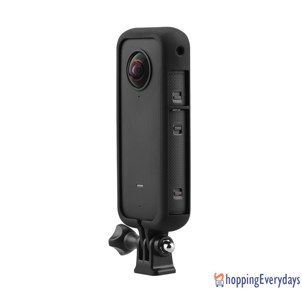 【sv】 Protective Frame with 1/4 Tripod Adapter for Insta360 ONE X2 Action Camera