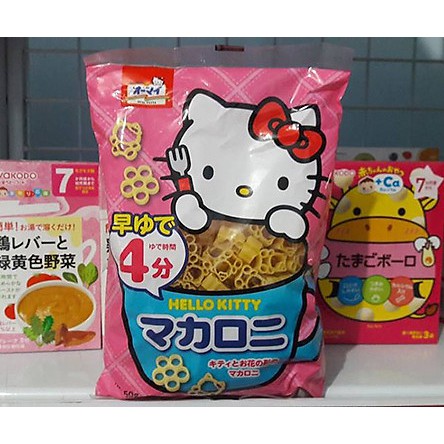 [Hàng Chính Hãng] Nui Hình Hoa Và Mèo Hello Kitty 150g - Nhật Bản [Data 09.2022]