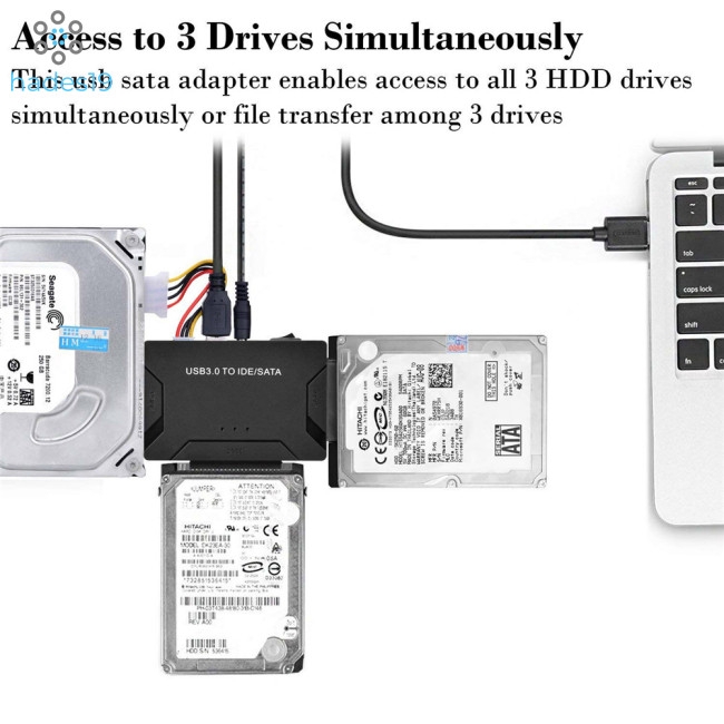 Universal USB 3.0 to IDE/SATA Converter with Power Switch Hard Disk Multifunctional Adapter