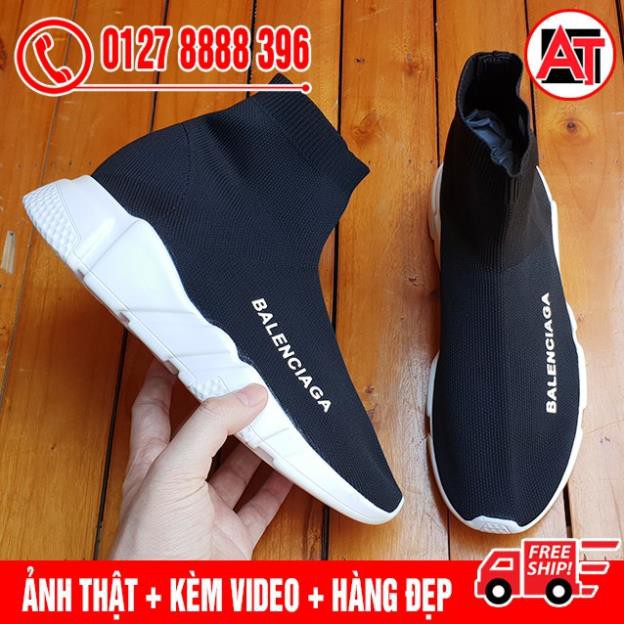 ⚡[SALE OFF] Giày Balen Cổ Chun Đen Trắng Cổ Cao Khuyến Mãi Có Sẵn ⚡ CHẤT sịn : 2021 ' ¹ $ * ཾ ! ' :