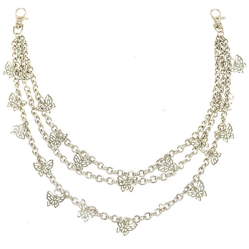 Dây Xích Đeo Thắt Lưng Phụ Kiện Quần Phong Cách punk Hiphop Với Váy Đồng Phục Kẻ Sọc JK