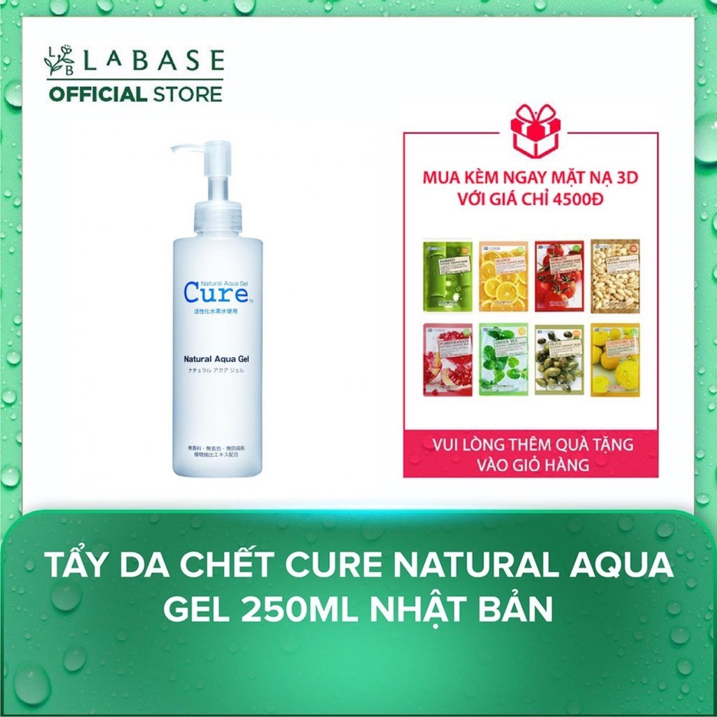 Tẩy da chết CURE Natural Aqua Gel 250ml Nhật Bản - Hàng Nhập Khẩu