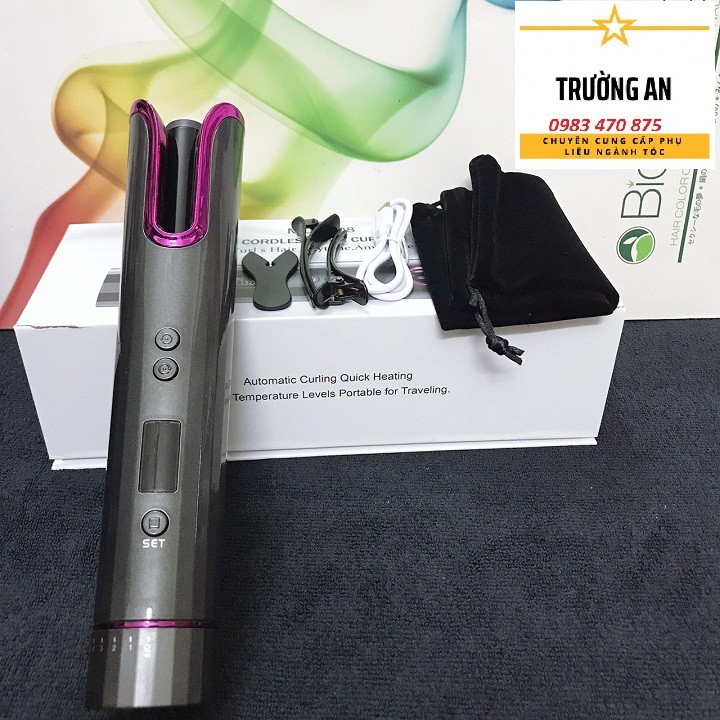 Máy Uốn Tóc Xoăn Tự Động Không Dây Màn Hình Lcd 4 / 6 Chế Độ Hẹn Giờ