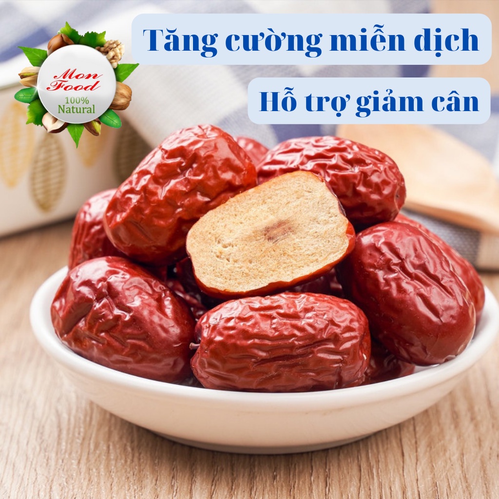 Táo Đỏ Sấy Khô Thượng Hạng, Tofood, Táo đỏ Tân Cương Không Đường Quả To Loại 1, Trái Cây Sấy Dẻo Nguyên Vị