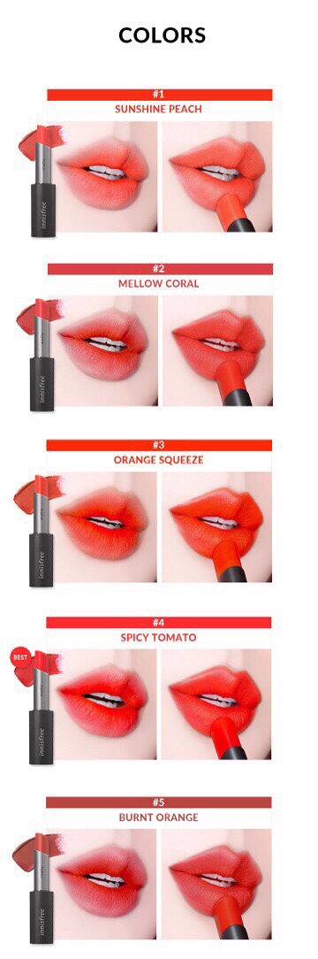 (New 2019 Date 07/2022)Son Thỏi Mềm Mịn Môi Innisfree Real Fit Matte Lipstick