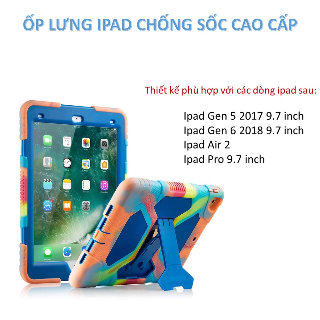 Ốp lưng ipad air 2 / Pro 9.7 / Gen 5 / Gen 6 Silicone cao cấp N1 | BigBuy360 - bigbuy360.vn