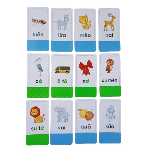 Flashcard - 42 Thẻ Chữ Cái Và Chữ Ghép Đánh Vần Tiếng Việt - 1 bộ