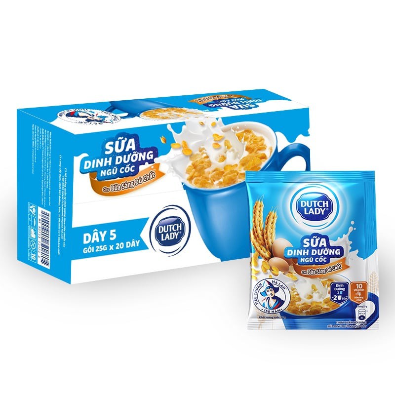 Sữa bột ngũ cốc ding dưỡng Dutch Lady - Ngũ cốc cô gái Hà Lan hộp 250g