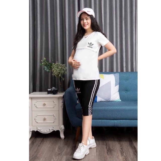 Bộ bầu và sau sinh kiểu dáng thể thao e về 2 màu chủ đạo nhé Có đủ size từ S đến XXl ạ😍