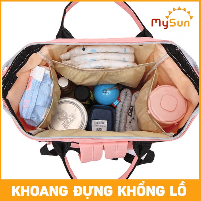 Ba lô bỉm sữa balo mẹ và bé đựng đồ dùng em bé sơ sinh đa năng hình Mèo yêu MySun