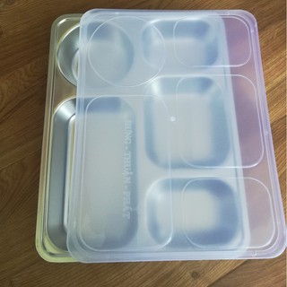 Khay Cơm Inox 5 Ngăn Sâu Có Nắp Đậy Loại Lớn