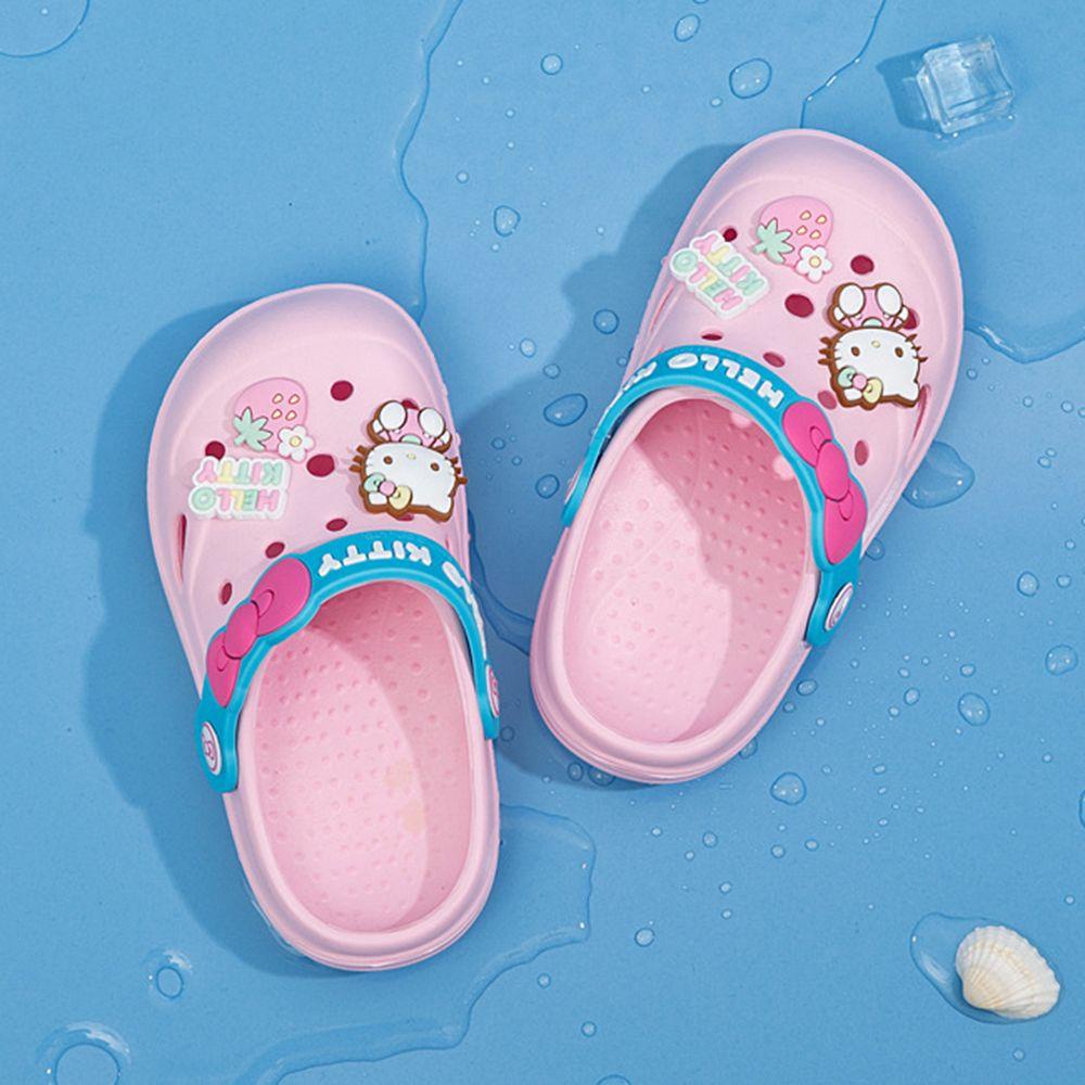 Dép Crocs Đi Biển Đế Bằng Họa Tiết Mèo Kitty Dễ Thương Cho Bé