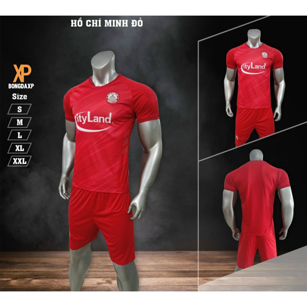 Quần áo bóng đá, đồ đá banh CLB Hồ Chí Minh Đỏ sân nhà Vải thun lạnh cao cấp