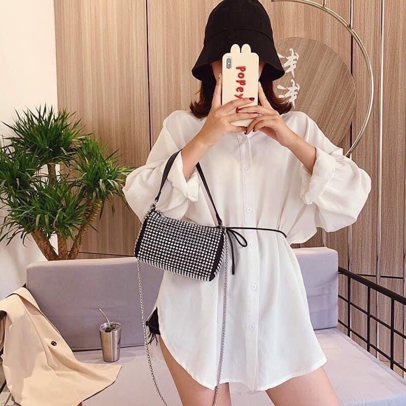 Túi kẹp nách đính đá sáng lấp lánh alex | BigBuy360 - bigbuy360.vn