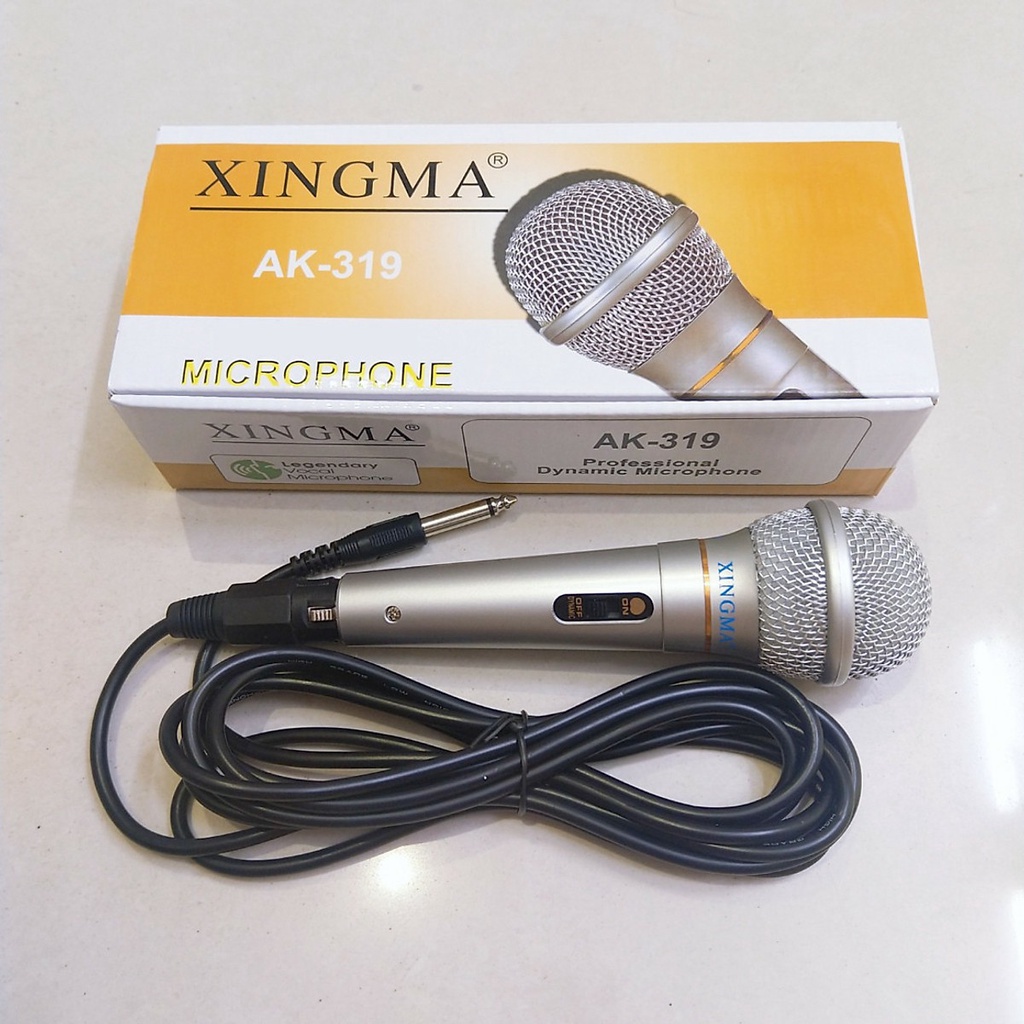 Mic Hát Karaoke XINGMA AK-319 dòng mic có dây giá rẻ, chất lượng cao,tương thích với mọi loại dàn karaoke