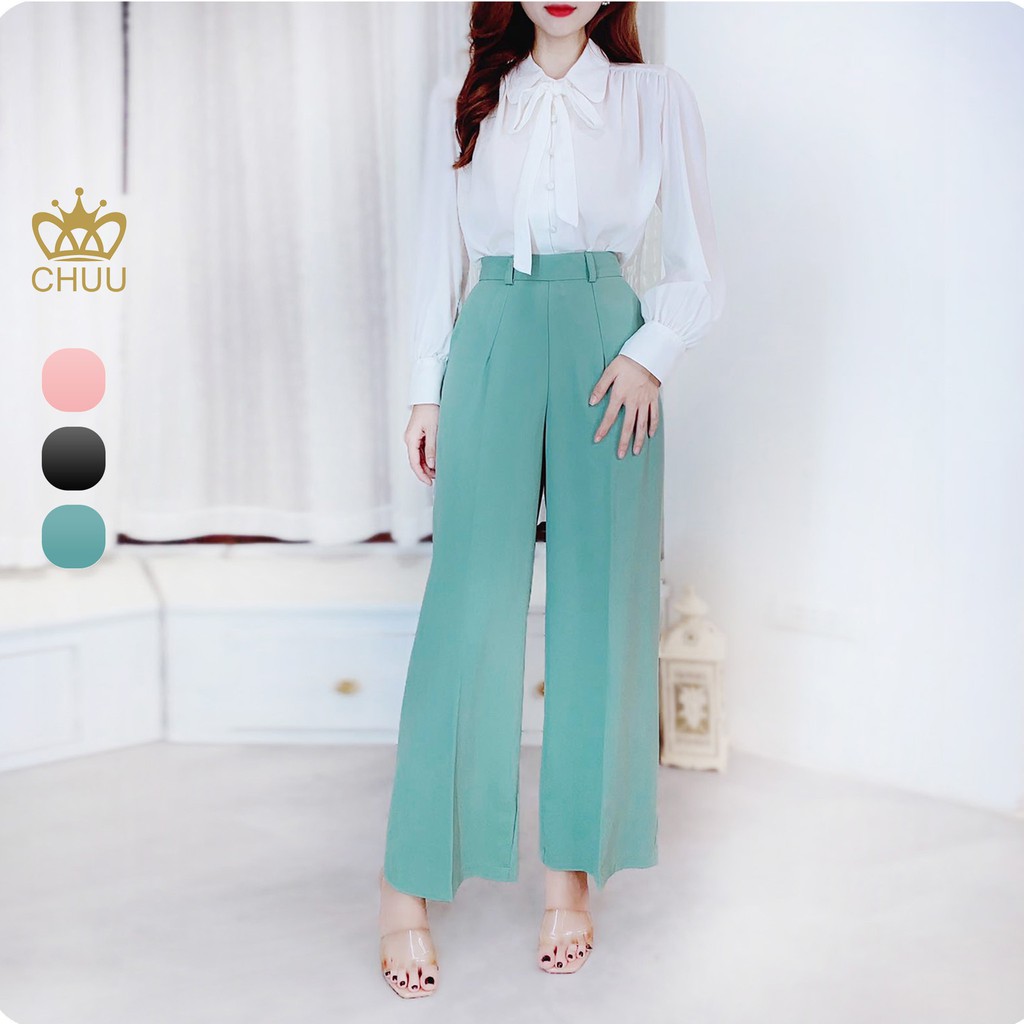 Quần tây ống rộng nữ công sở, quần vải baggy CHUU Q6092