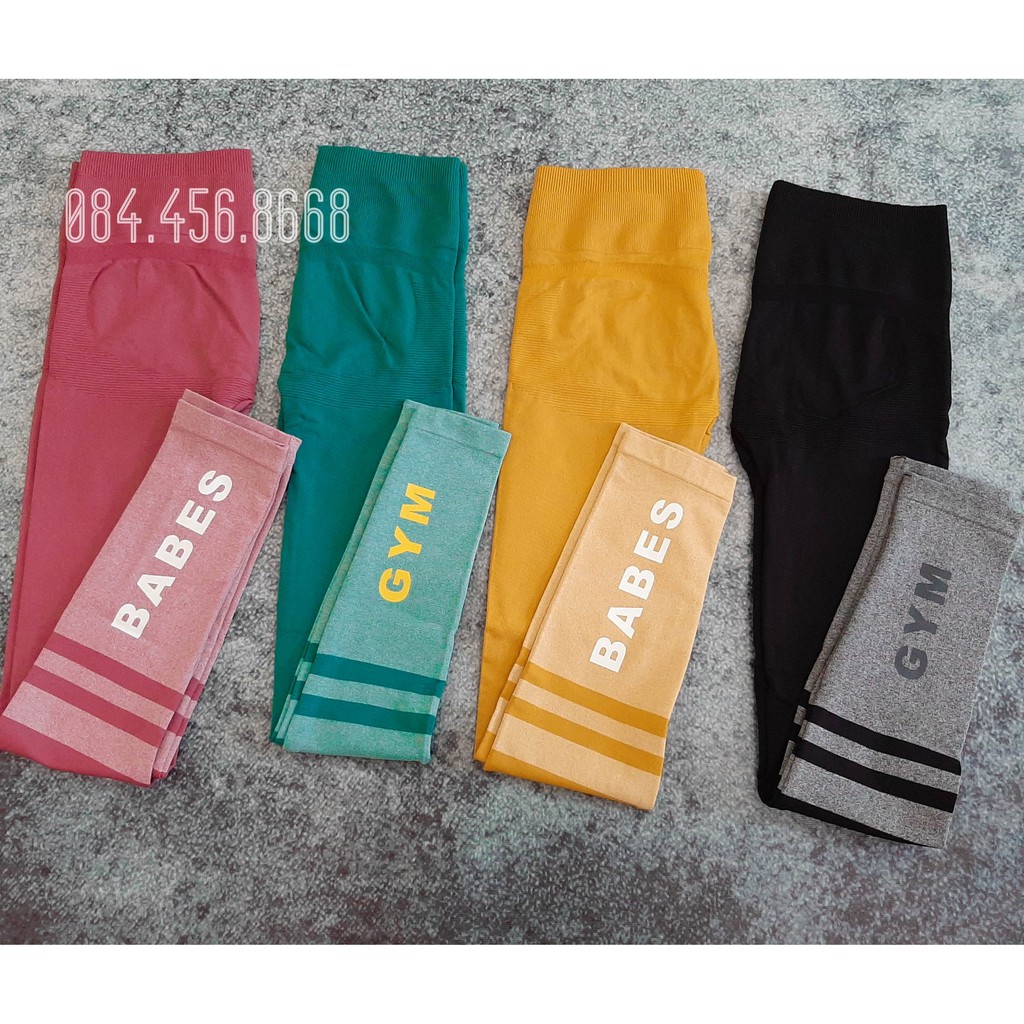 Quần Tập Gym Yoga Nâng Mông Gym BABY, Chất Vải Co Giãn Thoáng Mát, Cạp Cao