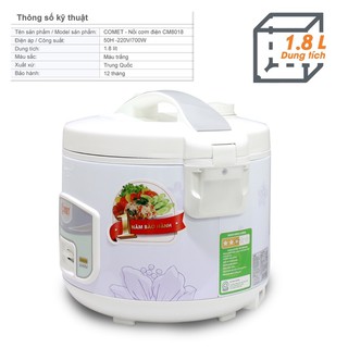 Nồi cơm điện Comet CM8018 1.8L