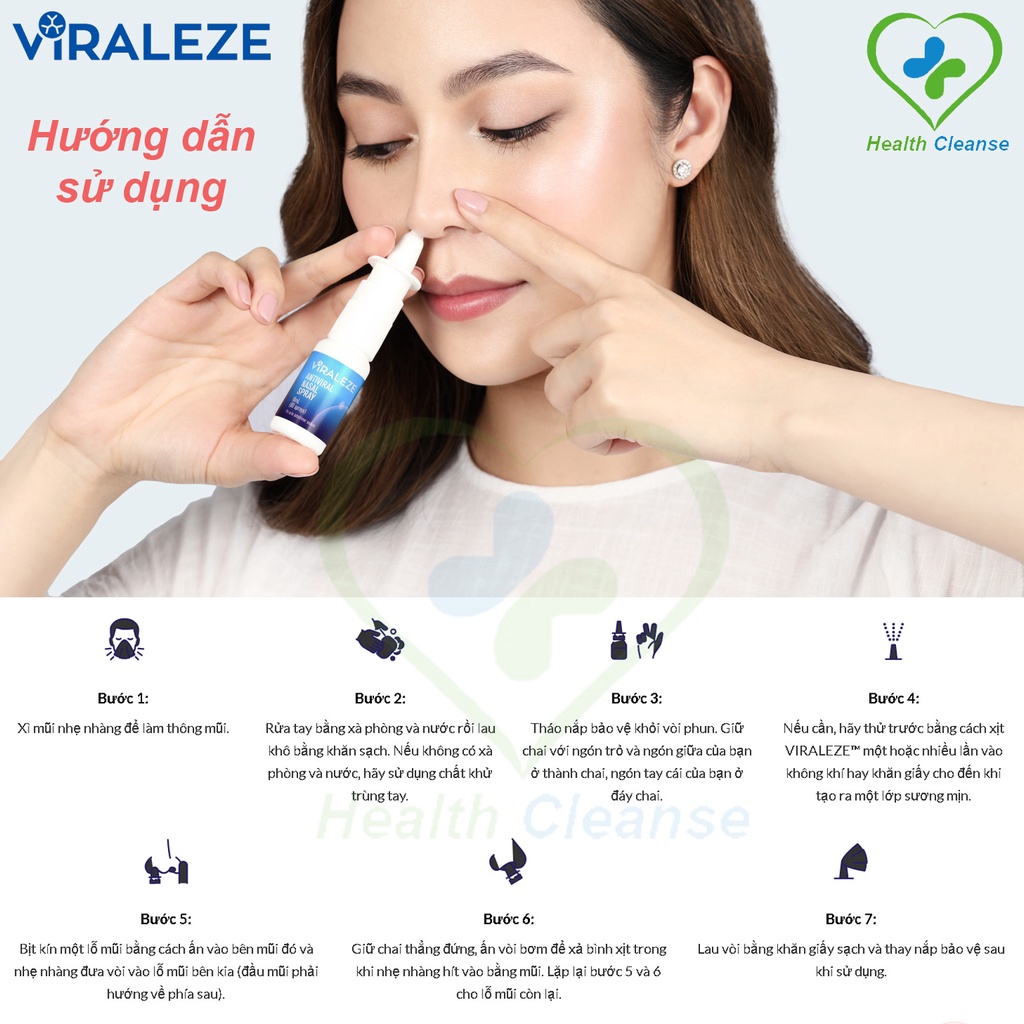 Xịt mũi Viraleze 10ml –  dung dịch xịt mũi kháng covid bảo vệ đường hô hấp [Xuất xứ: Australia]