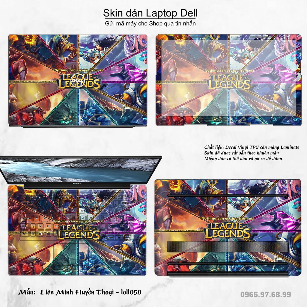 Skin dán Laptop Dell in hình Liên Minh Huyền Thoại nhiều mẫu 7 (inbox mã máy cho Shop)