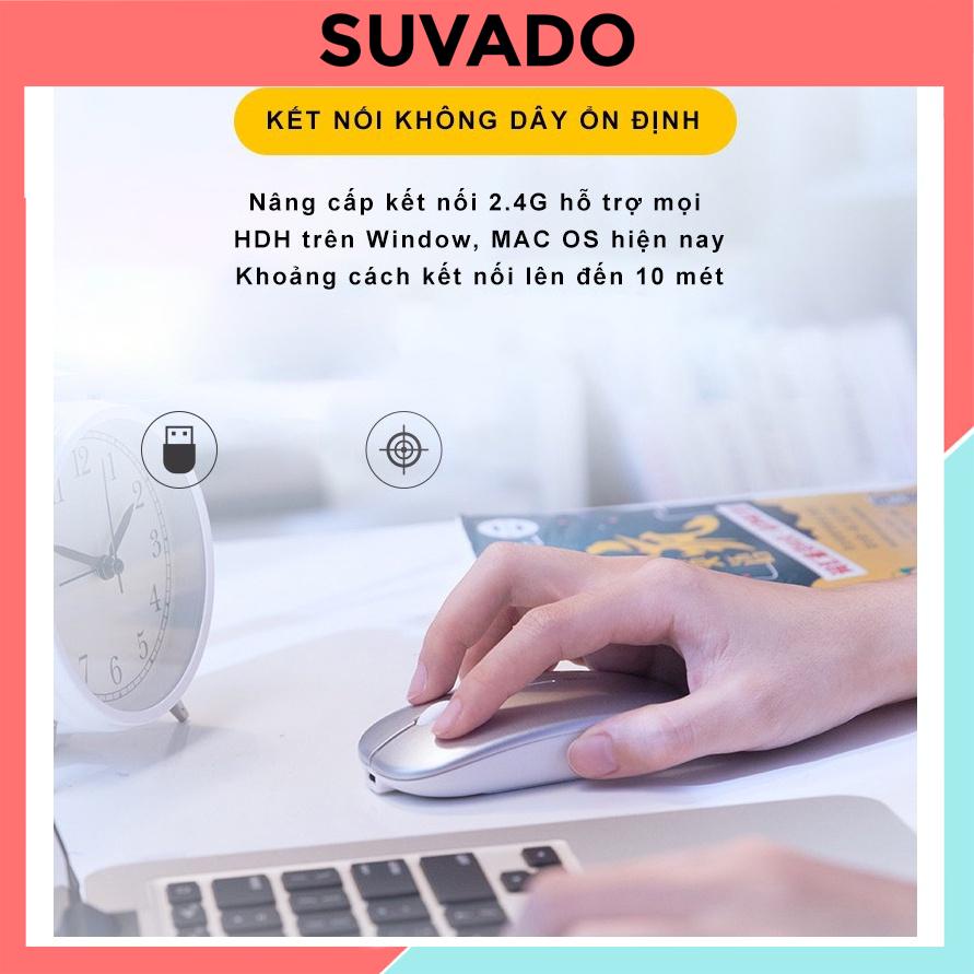 Chuột Không Dây M103 Chuột Bluetooth wireless 2 chức năng tự sạc cho laptop Macbook Ipad, Pin Sạc 1600 Dpi