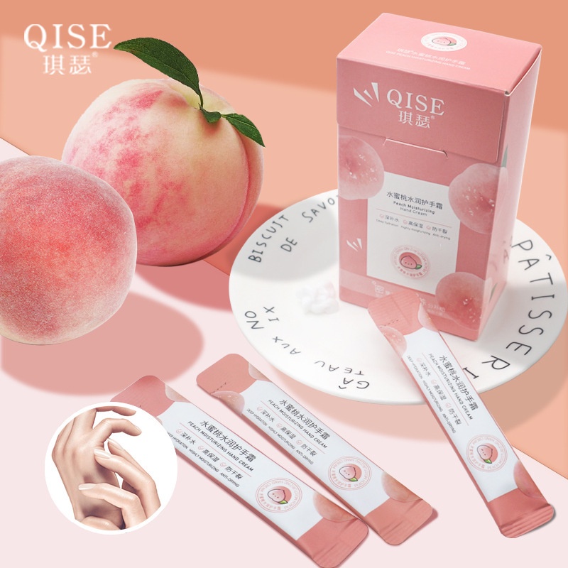 ✨Cá Tuyết✨Kem Dưỡng Da Tay QISE Đào Dưỡng Ẩm Chống Nứt Nẻ Làm Trắng Da