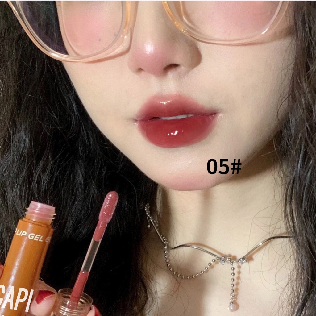 [Hàng mới về] Son bóng CAPUVINI dưỡng ẩm lâu trôi kiểu dáng thời trang 5 màu tùy chọn Son kem bóng Cappuvini tạo hiệu ứng gương