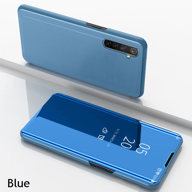 Ốp điện thoại cứng nắp gập tráng gương chống sốc dành cho Realme 6/Pro