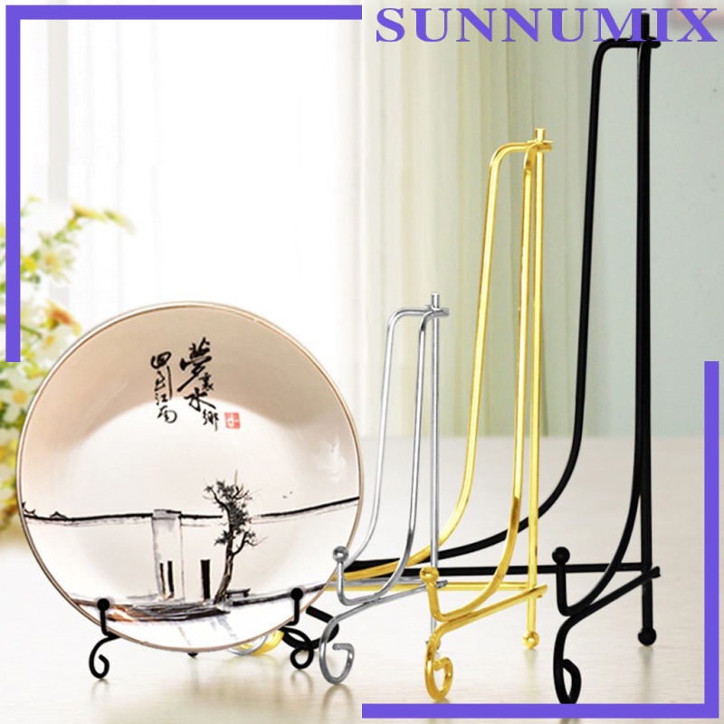 Giá Đỡ Trưng Bày Đĩa Nghệ Thuật Bằng Sắt Màu Vàng 12inch