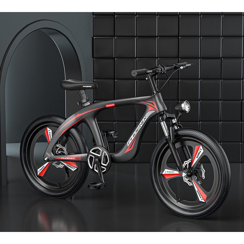 Xe đạp trẻ em hợp kim magiê Phoenix dành cho nam và nữ lớn 8-10-12 tuổi Xe đạp leo núi 18/20 inch cho học sinh tiểu học