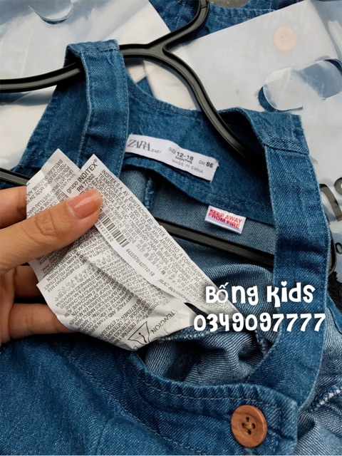 Yếm Denim Bé Trai Túi Kangaroo