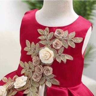 VÁY LỤA HOA CÔNG CHÚA CHO BÉ GÁI_VÁY THIẾT KẾ