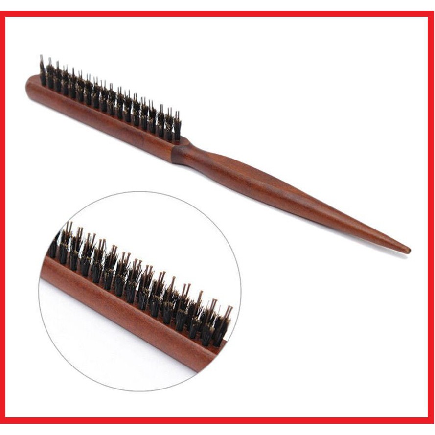 [Giảm rụng tóc] Lược chải tóc lông heo rừng 100% tự nhiên giúp giảm tĩnh điện, giảm rụng tóc, tóc mềm mượt không xơ rối
