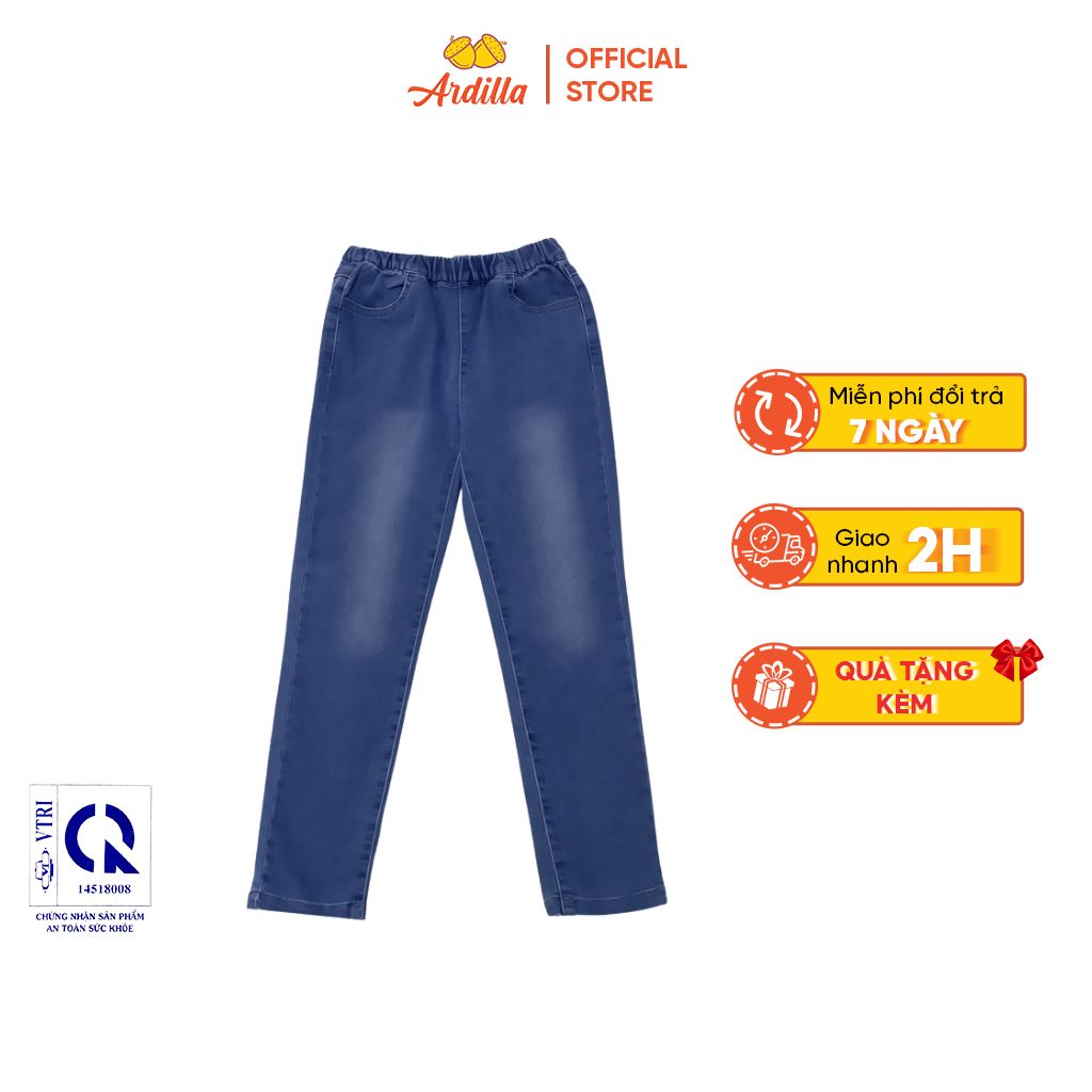 Quần Jean Dài Bé Gái ARDILLA Thiết Kế Năng Động, Chất Liệu Dệt Kim Cotton Dành Cho Bé Từ 4-13 Tuổi T142GW20