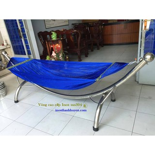 [Chỉ giao Hcm & Thanh toán trước] Võng inox 304 cao cấp hiện đại, hình bán nguyệt rất tỉ mỉ và sang trọng cho biệt thự