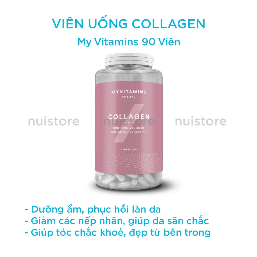 Viên uống Collagen thuỷ phân Myvitamins Pháp - Hộp 90 viên