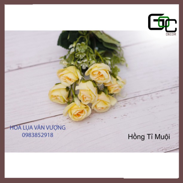 Hoa Lụa Để Bàn 🌺FREESHIP🌺 Hoa Hồng Tỉ Muội Sỉ Lẻ