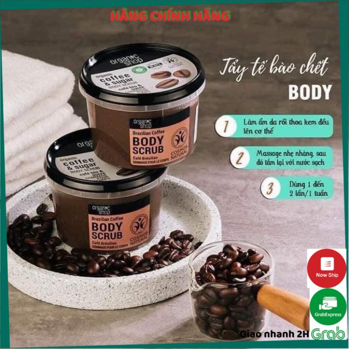 [HÀNG HOT] Tẩy Da Chết Toàn Thân Organic Coffee &amp; Sugar Body Scrub